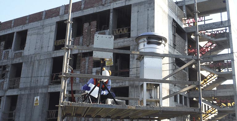 monitoreo de material particulado obra
